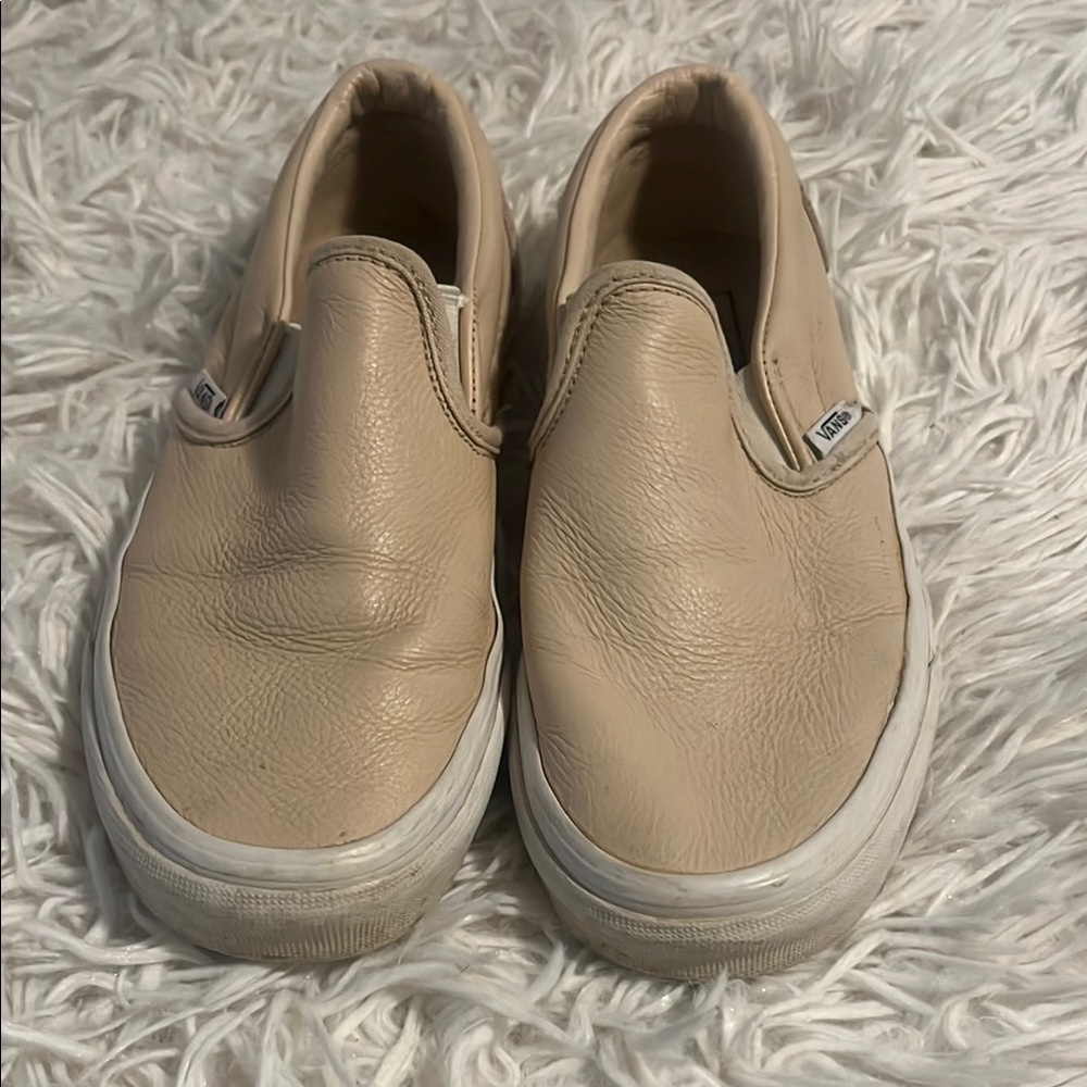 Vans Beige Slip-On Sneakers